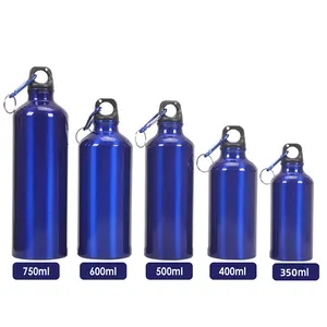 Garrafa esportiva de alumínio 500ml e 750ml, garrafa de água esportiva com impressão de logotipo