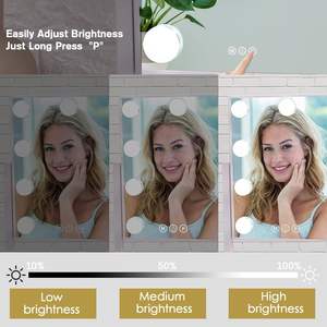 Espejo de Maquillaje Hollywood con Luces, Diseño Táctil, 3 Colores, Bombillas LED Regulables, Desmontable, 10X - Product Image 3