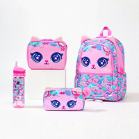 Set Tas Sekolah Anak Lucu 4 in 1 untuk Anak SD, Termasuk Tas Ransel, Tas Makan Siang, Kotak Pensil & Botol Minum untuk Siswa SD