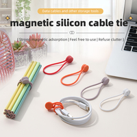 Ensemble de gestion des câbles en silicone, clips magnétiques à forte adhérence, organiseur de câbles magnétiques pour écouteurs, PC
