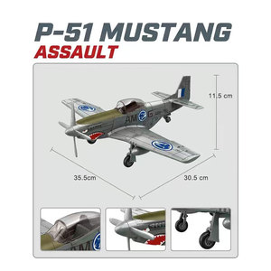 Modelo de Avión de Combate P51 Mustang a Escala 1/35, Juguete de Avión de Guerra Histórico de la Segunda Guerra Mundial, Set de Bloques de Construcción - Product Image 2