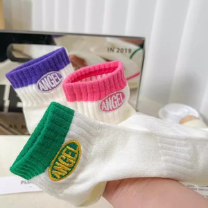 Angel Ankle <b>Socks</b> Women Breathable Sweat Absorbing <b>Polyester</b> Cotton Short <b>Socks</b> Summer Casual Student Style - Product Image 4