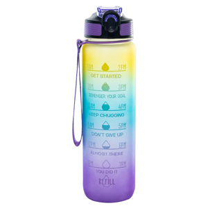 2022 Summer Products Travel Sport Sustainable GYM Motivational Fitness Plastic Water Bottles