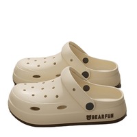 Nouvelles sandales sabots unies à bout fermé antidérapantes pour homme et femme, style été 2024, pour la plage et la maison