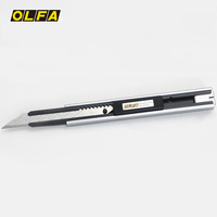 Couteau utilitaire OLFA 9 mm pour papier peint et film automobile, couteau de découpe en acier inoxydable rétractable LTD-05