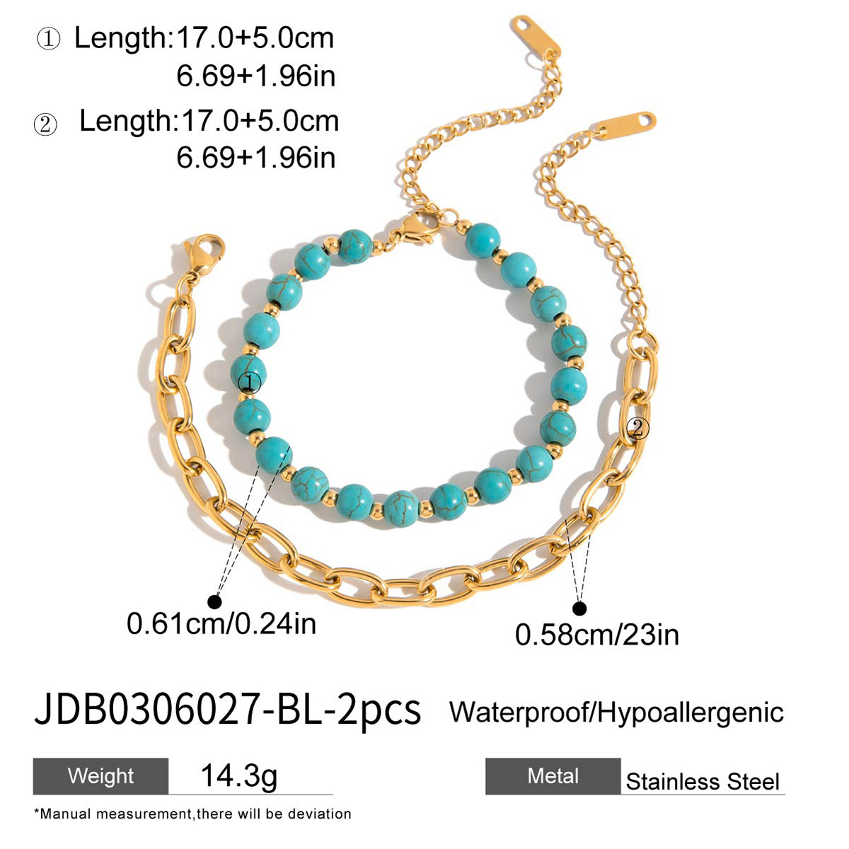 JDB0306027-BL-2 piezas