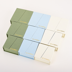 Glampkg Double Open Necklace Packaging Foldable Rigid Cardboard Jewelry <b>Box</b> Magnetic Jewelry <b>Gift</b> <b>Box</b> - Product Image 2