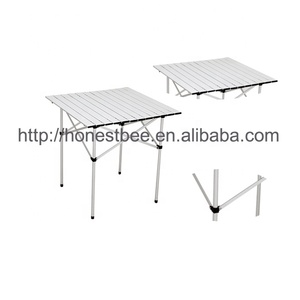 โต๊ะปิกนิกแคมป์ปิ้ง,โต๊ะอะลูมิเนียมพับได้สำหรับกลางแจ้งแคมป์ปิ้งบาร์บีคิวปาร์ตี้เก้าอี้ปรับเอนได้สำหรับสวน - Product Image 3