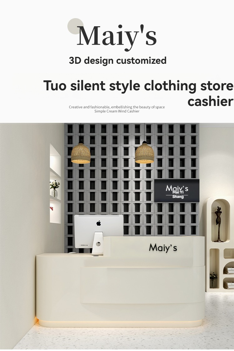 salon reception desk corner