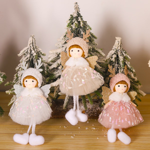 Angel Doll Pendants Christmas <b>Tree</b> Plush Ornaments Hanging Mini Angel Doll Angel Christmas Plush Ornaments for Christmas Party - Product Image 2