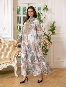 Bordir indah pakaian Islami floral abery <span class=keywords><strong>3</strong></span> warna motif bunga abaya - Product Image 6