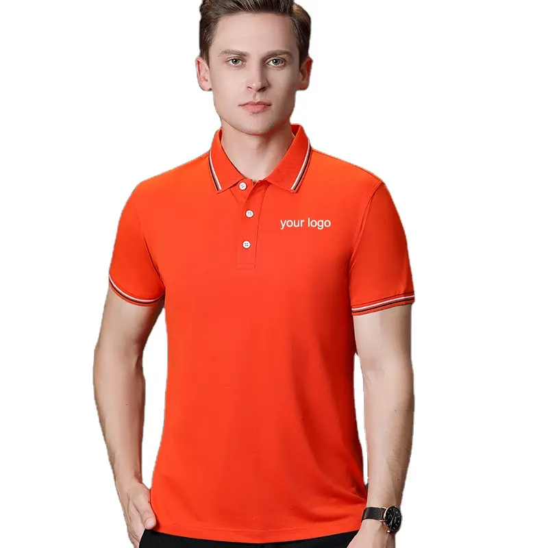 100% Polyester Heren Blanco Golf Polo T Shirts Geborduurd Logo Effen Korte Mouw Casual Poloshirts