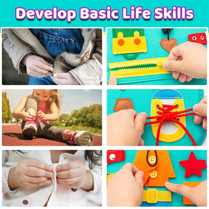 Livre d'activités Montessori en feutre pour bébés et tout-petits, jouet éducatif précoce pour enfants <span class=keywords><strong>de</strong></span> 1 à 4 ans - Product Image 3