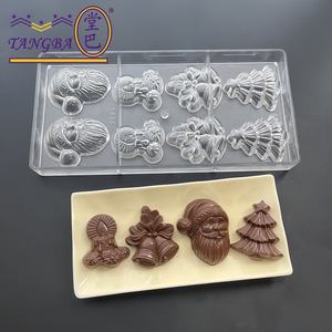 Tangba Santa Claus <span class=keywords><strong>campana</strong></span> árbol <span class=keywords><strong>de</strong></span> Navidad plástico Chocolate caramelo molde personalizable <span class=keywords><strong>policarbonato</strong></span> Chocolate molde - Product Image 2