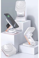 3 chargeur magnétique sans fil pliable 15w 3 en 1 support de station de charge multifonction pour iPhone pour apple watch pour airpods