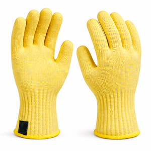 Kevlar Aramid Fiber PPE Gloves Heat Flame Resistant Elastic Wrist Smooth Latex Coated Welding Metalwork Industrial Work Gloves - Product Image 1