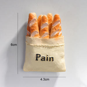 Ensemble d'aimants pour réfrigérateur 3D en résine alimentaire simulée, dessin animé, oeuf frit, durian, crème glacée, tomate, <span class=keywords><strong>pain</strong></span> <span class=keywords><strong>et</strong></span> café pour mariage, décoration intérieure - Product Image 2