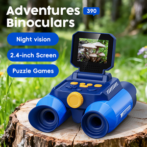 Jumelles pour enfants, <span class=keywords><strong>vision</strong></span> nocturne, 25 m, télescope numérique HD 1080P, écran IPS de 2,4 pouces, zoom 10x, 48 MP, cadeau d'anniversaire STEM, jouet avec jeux - Product Image 2
