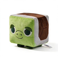 Peluche Tortue Sprite Mignonne en Forme de Cube, Super Douce, Lavée, 31-50cm, Poupée en Peluche Rembourrée en Coton PP, Vente en Gros Usine, OEM, Cadeau pour Enfants