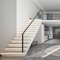 Kit d'éclairage LED intelligent à détecteur de mouvement pour escalier 3W 12V RGB Blanc Chaud 3000K encastré en aluminium pour éclairage décoratif mural et marches
