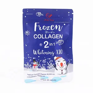 Detox frozen collagen whitening capsule custom pills 2 in 1 herbal supplements collagen skin whitening capsules