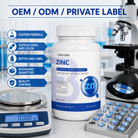 Capsules de zinc, formule minérale essentielle, flacon de 120 unités pour le soutien nutritionnel quotidien des adultes, certifié HACCP, OEM/ODM disponible