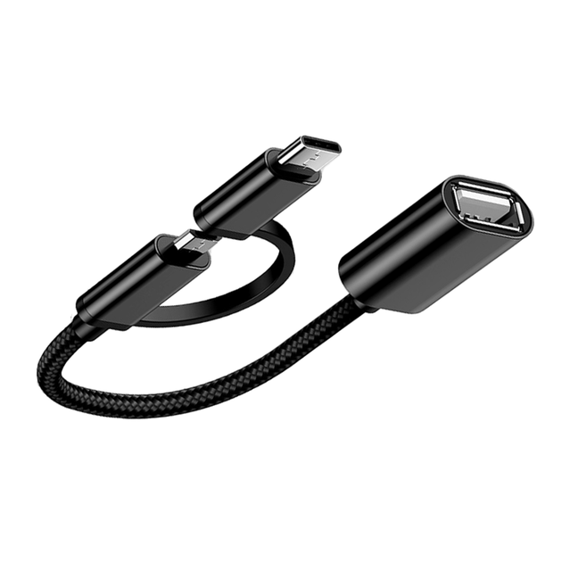 VOTHOON 2 in 1 Micro Type C USB OTG Adapter Cable Type C to USB 3.0 Adapter OTG Micro to USB 3.0 OTG Cable
