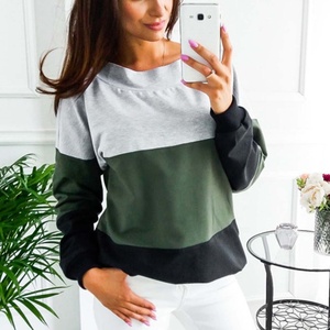 แขนยาว LACE UP ผ้าพันแผลเสื้อกันหนาว HOODIE หลวมเสื้อลำลองเสื้อ TEE เสื้อ HOODIES PULLOVERS FEM ME - Product Image 2