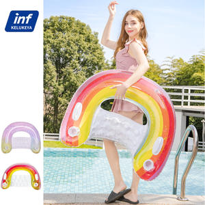 Flotador inflable Xiaolu en forma de U, tipo arcoíris, grueso, para piscina, para adultos. - Product Image 5