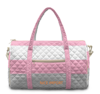 Sac de voyage matelassé grand format arc-en-ciel bisexuel, sac de week-end portable avec poches zippées, sac de sport pour le travail