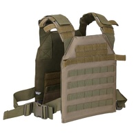 Gilet tactique vert olive en nylon, système MOLLE, bretelles réglables, panneau dorsal en mesh, boucles à dégagement rapide, utilisation extérieure, anti-coupure, FR