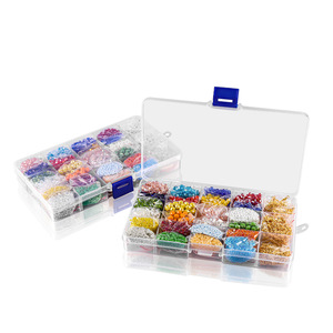 Children's Diy Beaded Jewelry Kit Bracelet Necklace Earrings <b>Set</b> 7-12 Years Metal Craft Toy With Colorful <b>Beads</b> For Kids - Product Image 1