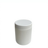 Pot cylindrique vide en HDPE de 500 ml (16 oz) avec surface mate, couleur personnalisée, bouchon à vis pour crème de soin, cosmétiques, savon liquide