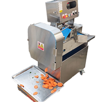 Gran oferta, cortadora comercial de doble cabeza, cortadora de patata, cebolla, apio, repollo, trituradora de frutas, picadora, corte de Motor fuerte