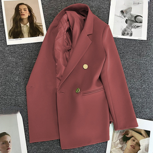 <span class=keywords><strong>Blazer</strong></span> primaverile 2025 <span class=keywords><strong>donna</strong></span> primavera autunno doppiopetto abito <span class=keywords><strong>grigio</strong></span> temperamento dimagrante Top Fashion <span class=keywords><strong>donna</strong></span> - Product Image 4