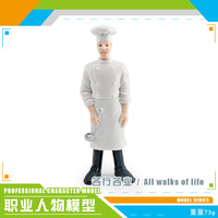 Figurines simulées de différentes métiers : enseignants, chefs, mécaniciens automobiles, médecins, infirmières, jardiniers et gardiens de zoo
