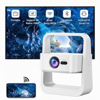 Proyektor Video Home Theater Native 1080P 4K-Laser Android 300ANSI Nirkabel untuk Pesta Dalam & Luar Ruangan, Rumah, Kantor, Bisnis