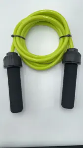 JY 1,5LB Solides PVC 12mm Gewichtetes Sprungsseil für Crossfit und Boxen Schweres Sprungsseil mit Speicher rutschfesten Schaumstoff-Griffgriffen