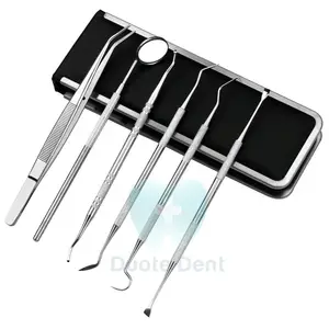 Goede Roestvrijstalen Tandspiegel Tandheelkundige Kit Zak Mondspiegel Tandheelkundig Instrument Mondverzorging Tandarts Whitening Tool