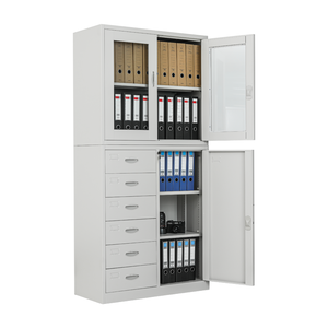 ตู้เอกสารเหล็กแนวตั้งสำหรับสำนักงานเฟอร์นิเจอร์สำนักงานดีไซน์ทันสมัยตู้เก็บเอกสารแผงโลหะ<span class=keywords><strong>ยื่น</strong></span>สำหรับโฮมออฟฟิศ - Product Image 5