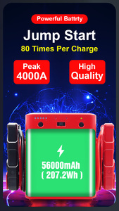 Hochwertiger Hochleistungs-<span class=keywords><strong>24</strong></span>-<span class=keywords><strong>Volt</strong></span>-4000A-Startstarter-Batterie-<span class=keywords><strong>Booster</strong></span> mit USB-LED-Licht für die Notfall rettung - Product Image 3