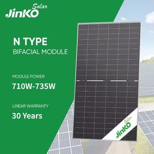Hjt bipv HBC รับประกัน15ปีสำหรับ A-grade 710W-735W ประสิทธิภาพสูง23.66% monocrystalline และพิมพ์สีดำทั้งหมด - Product Image 2