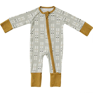Combinaison pour bébé bio en bambou côtelé avec fermeture éclair, grenouillère pour bébé durable, pyjama pour nouveau-né, vêtements pour bébé personnalisés, combinaison pour nourrisson - Product Image 3