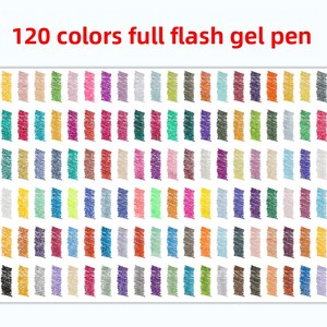 Ensemble de stylos <span class=keywords><strong>gel</strong></span> à paillettes colorées, écriture fluide, encre scintillante vibrante pour journalisation, cartes, <span class=keywords><strong>scrapbooking</strong></span>, papeterie décorative - Product Image 5