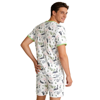 T-shirt imprimé pour adulte motif bébé panda, haut pour adulte avec boutons-pression sur l'épaule pour homme, jolies tenues ABDL