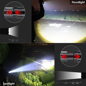 X73 Flashlight <b>Rechargeable</b> <b>Led</b> <b>Torch</b> Aluminum Zoom Outdoor Camping Emergency Light - Product Image 4