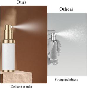 8ml/10ml/15ml/20ml Small Square Aluminum <b>Perfume</b> Pump Sprayer Bottle Chic Looking Acid Etched for Business Travel Purse Storage - Product Image 3