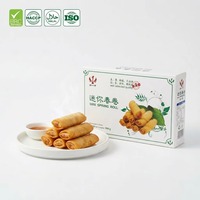Rollitos de Primavera de Verduras Congelados con Piel Delgada y Crujiente, Enrollados a Mano, IQF, Precio de Fábrica para Exportación a Granel, MOQ Bajo