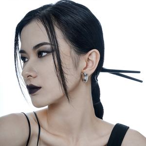 ICEBELA S925 plata esterlina Vintage asimétrica declaración hecha a mano oro perla mujeres <span class=keywords><strong>Bottega</strong></span> Stud pendientes - Product Image 5