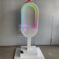 Cabine téléphonique décorative avec enregistrement vocal pour mariage, support de livre d'or audio